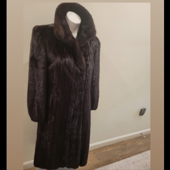 NATURAL Female Mahogany Full Length Mink Coat - Picture 7 of 14